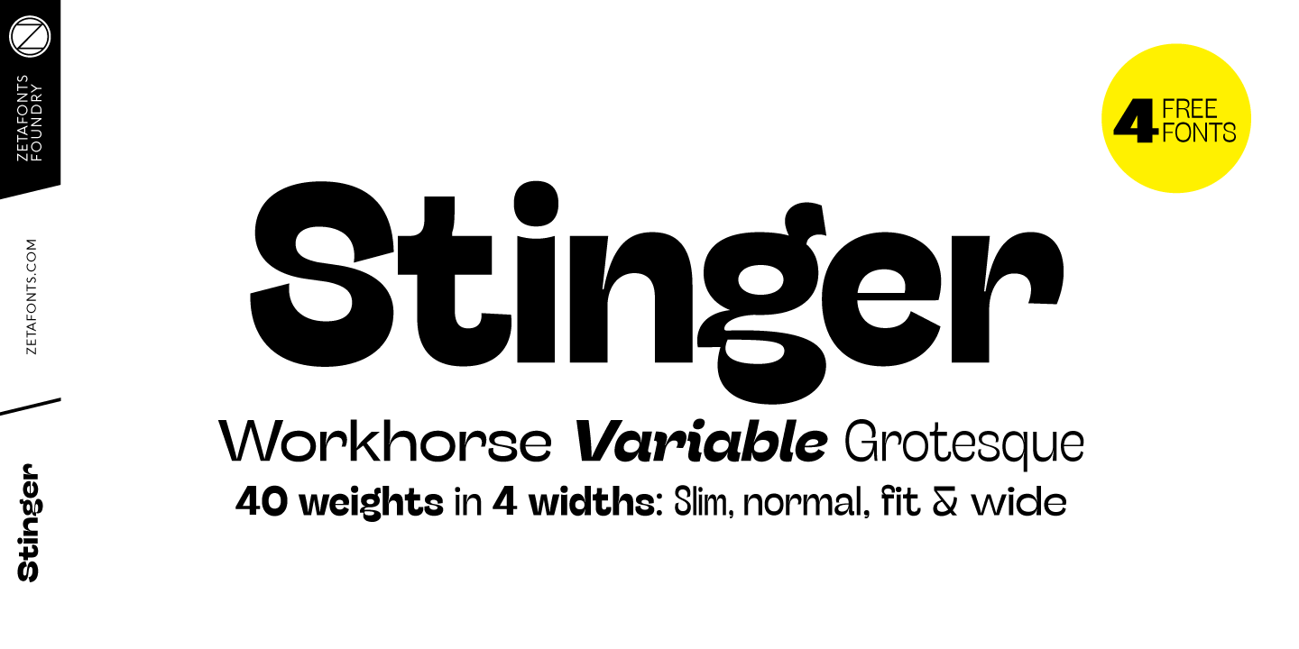 Пример шрифта Stinger Slim #1
